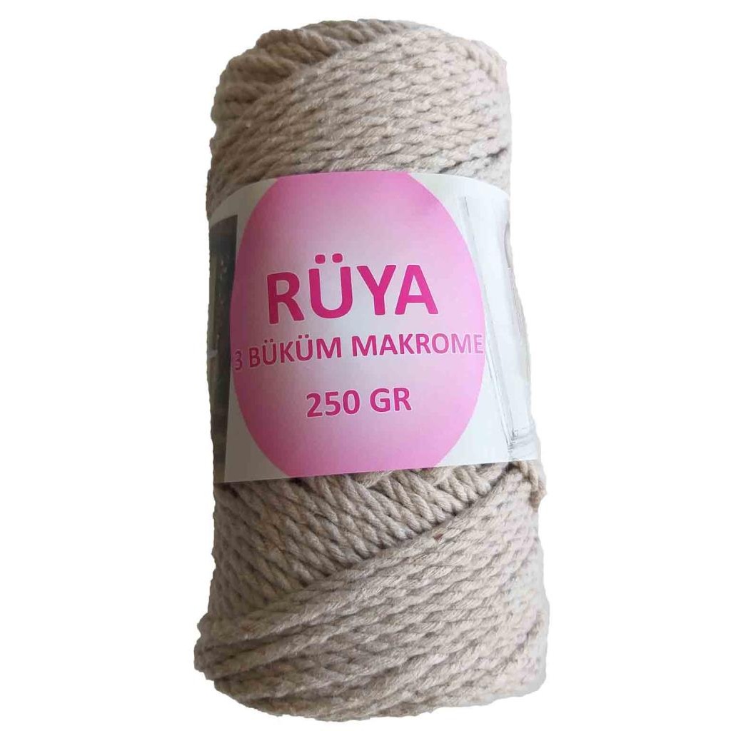 3 BÜKÜM MAKROME İPİ 250 GR - BEJ