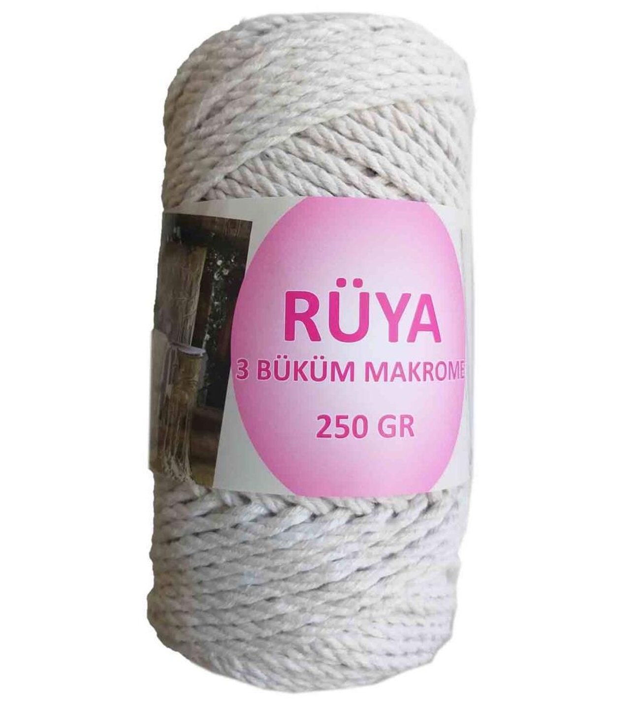 3 BÜKÜM MAKROME İPİ 250 GR - BEYAZ