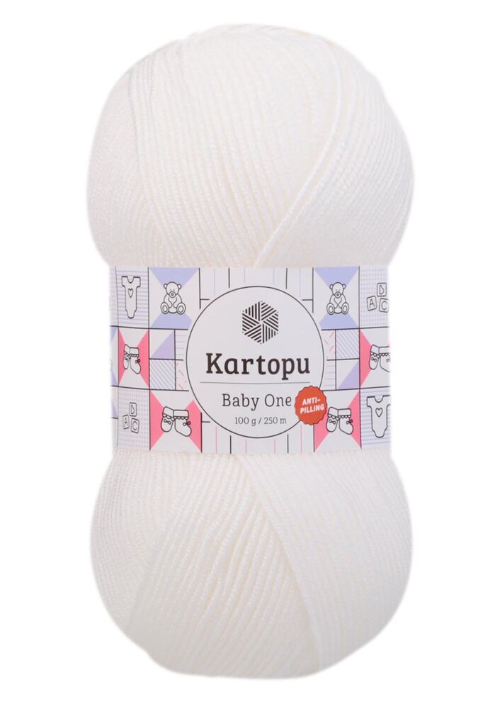 KARTOPU BABY ONE ÖRGÜ İPİ 100 GR  K010 BEYAZ