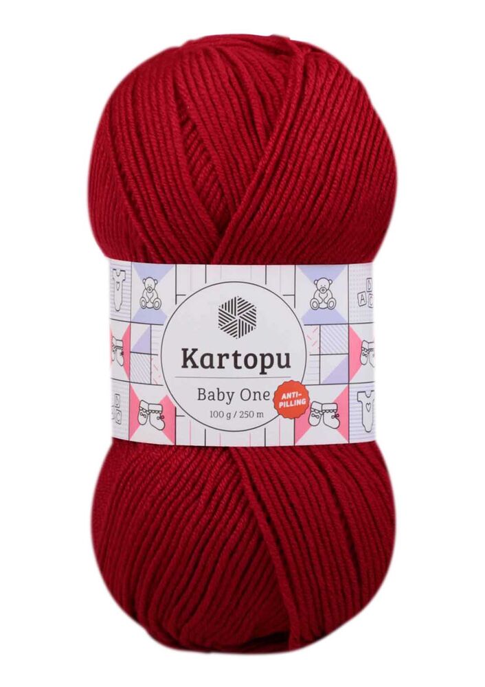 KARTOPU BABY ONE ÖRGÜ İPİ 100 GR K129 KOYU KIRMIZI