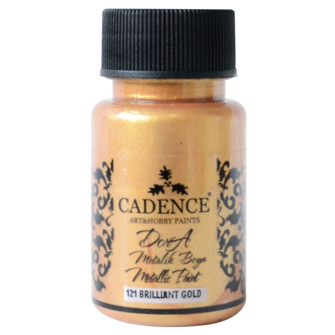 CADENCE DORA METALİK BOYA 50ML - 121 BRILLIANT GOLD