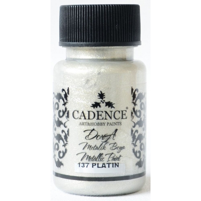 CADENCE DORA METALİK BOYA 50ML - 137 PLATİN