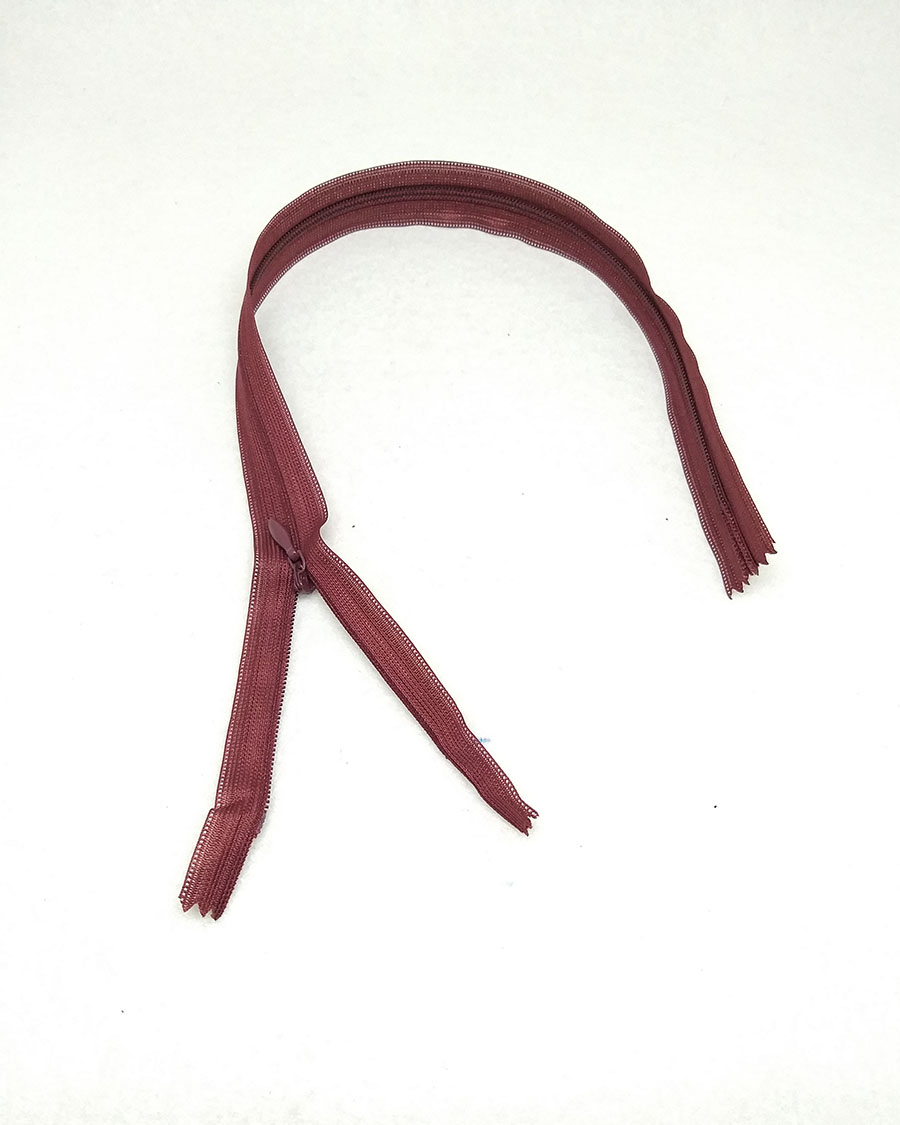 GİZLİ ELBİSE FERMUARI 60CM - BORDO