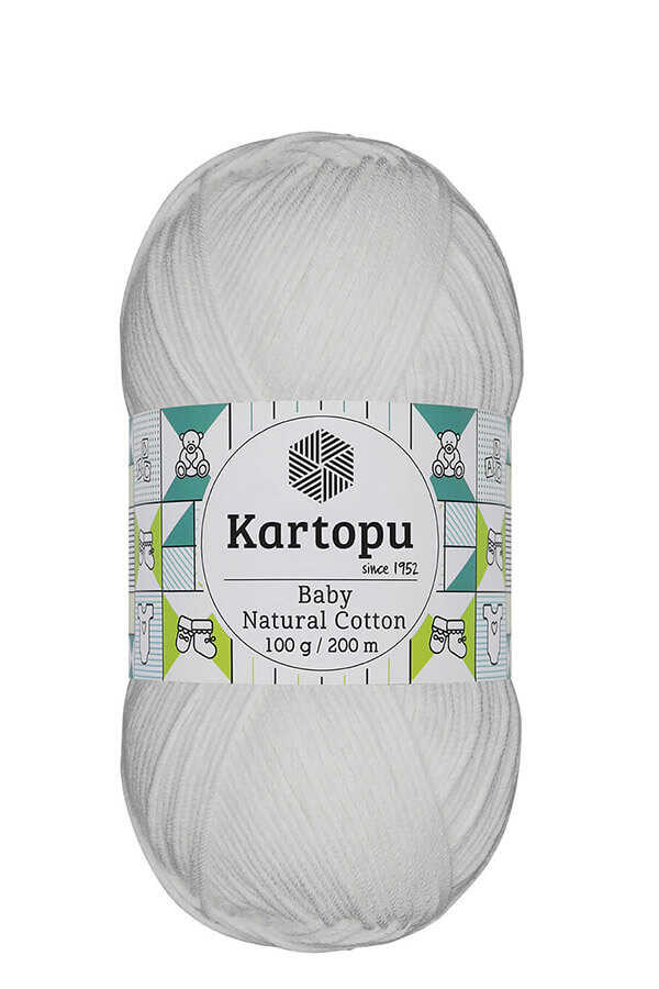 KARTOPU BABY NATURAL COTTON K010 BEYAZ