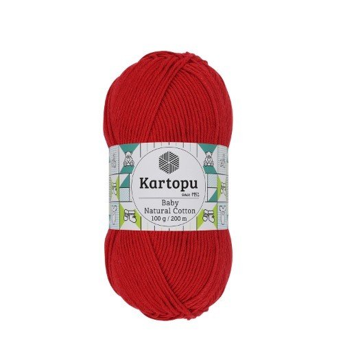 KARTOPU BABY NATURAL COTTON K166 KIRMIZI