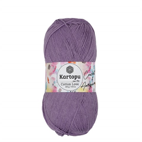 KARTOPU COTTON LOVE K701 KOYU LİLA