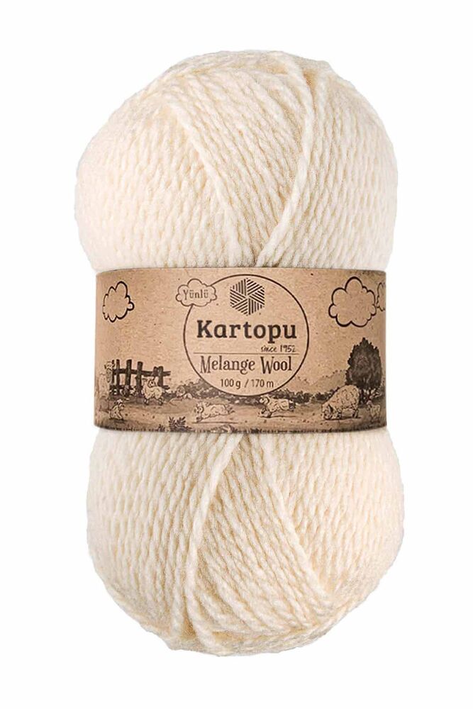 KARTOPU MELANGE WOOL K025 KREM