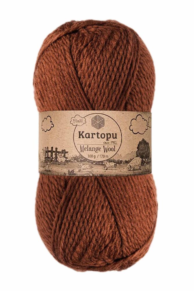 KARTOPU MELANGE WOOL K1892 KAHVERENGİ