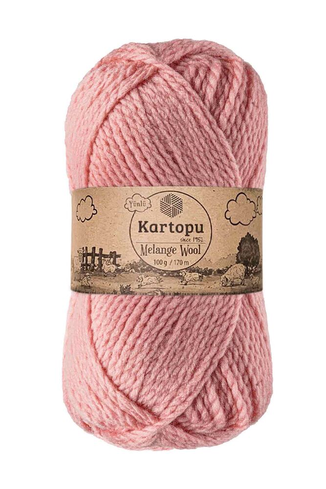 KARTOPU MELANGE WOOL K2116 PEMBE