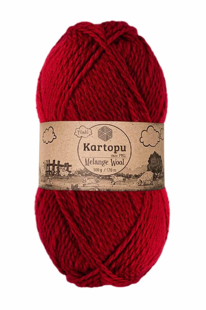 KARTOPU MELANGE WOOL K2117 KOYU KIRMIZI