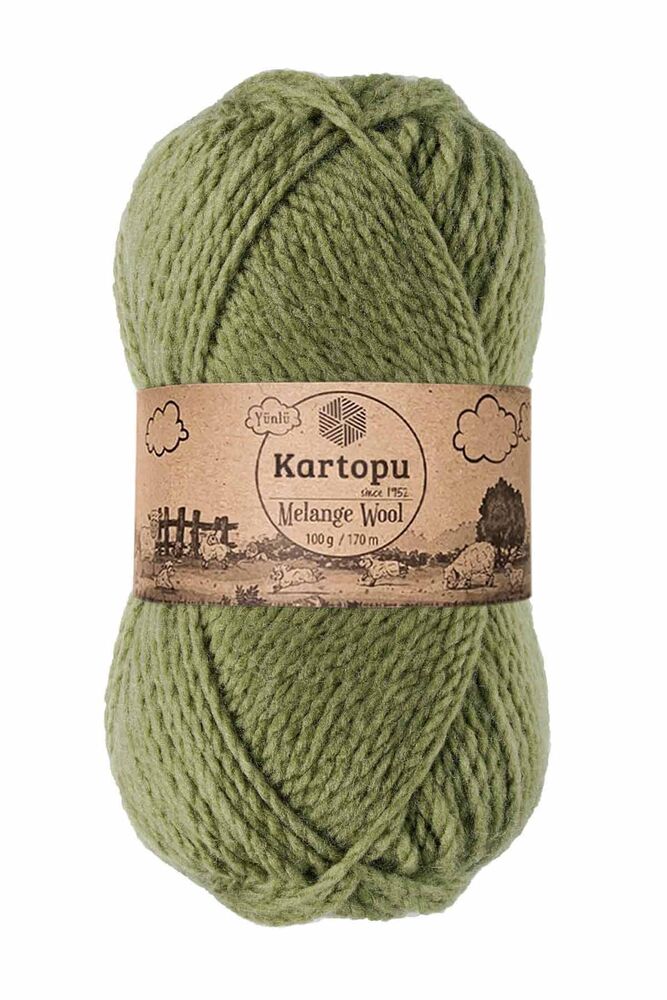 KARTOPU MELANGE WOOL K430 YEŞİL