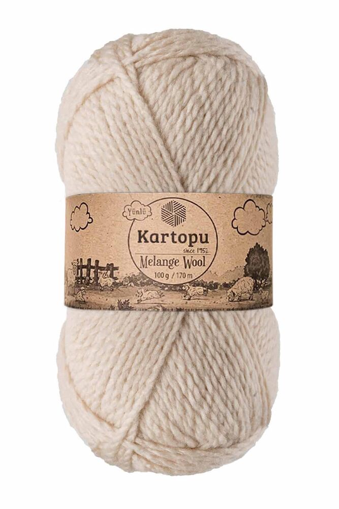 KARTOPU MELANGE WOOL K855 KOYU KREM