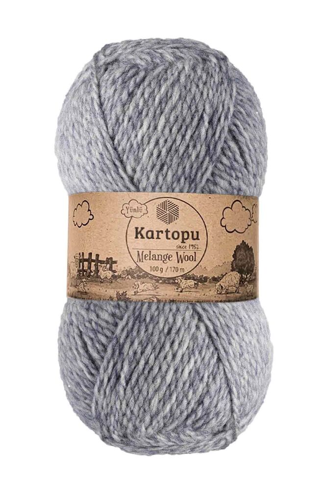 KARTOPU MELANGE WOOL K9001 DENİM MULİNE