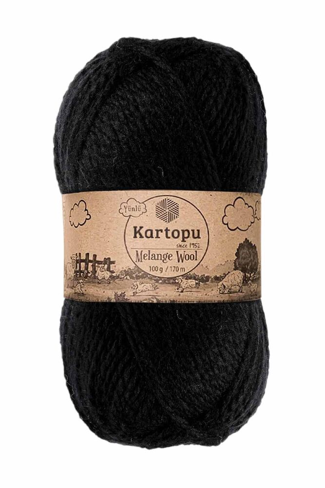 KARTOPU MELANGE WOOL K940 SİYAH