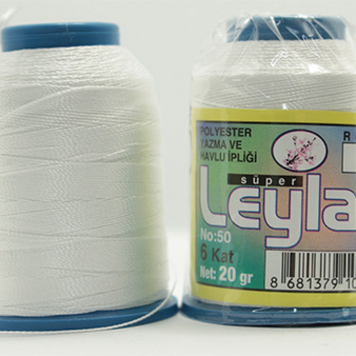 LEYLAK 6 KAT NO: 50 POLYESTER YAZMA VE HAVLU İPİ 20GR  - KARBEYAZ