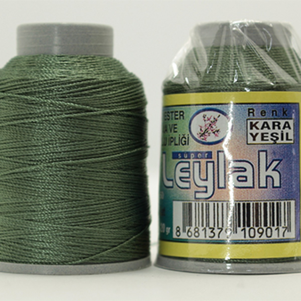 LEYLAK 6 KAT NO: 50 POLYESTER YAZMA VE HAVLU İPİ 20GR  - KARA YEŞİL