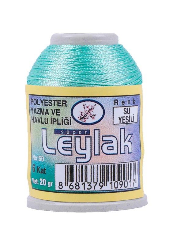 LEYLAK 6 KAT NO: 50 POLYESTER YAZMA VE HAVLU İPİ 20GR  - SU YEŞİLİ