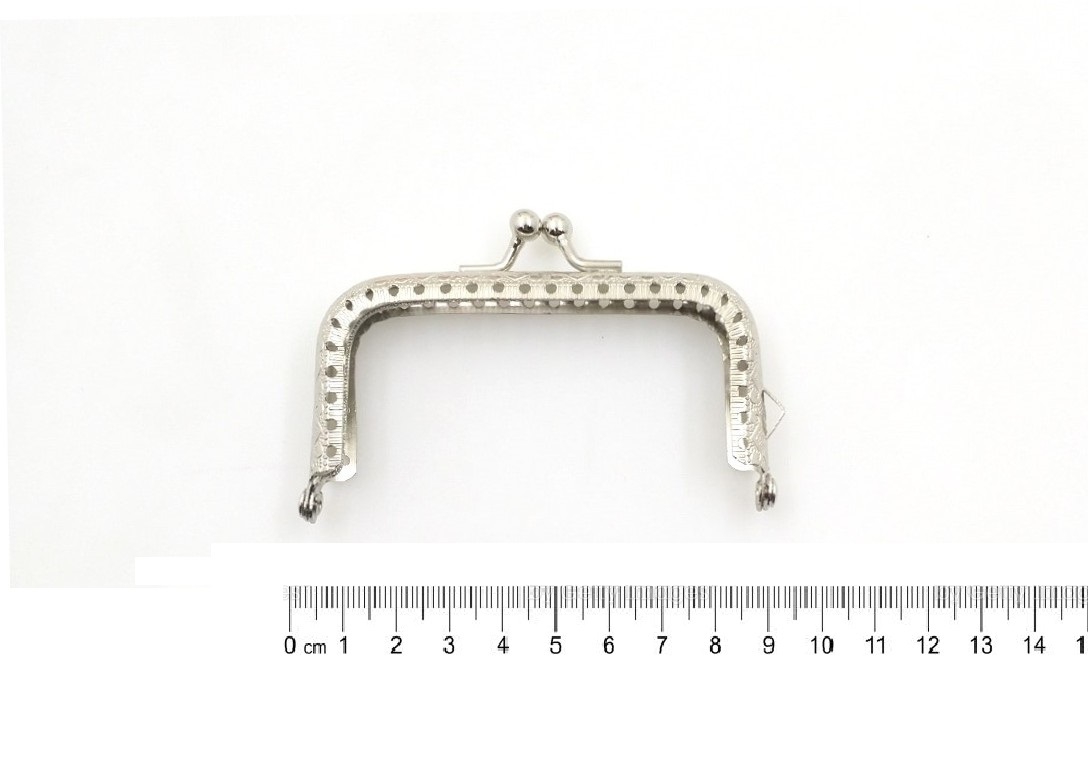 METAL CÜZDAN BURSLARI DİKDÖRTGEN 8,5CM- GÜMÜŞ