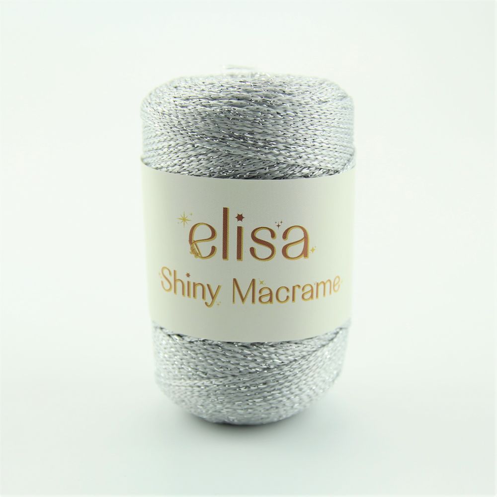 ELİSA - POLYESTER  SİMLİ MAKROME İPİ 3MM AÇIK GRİ