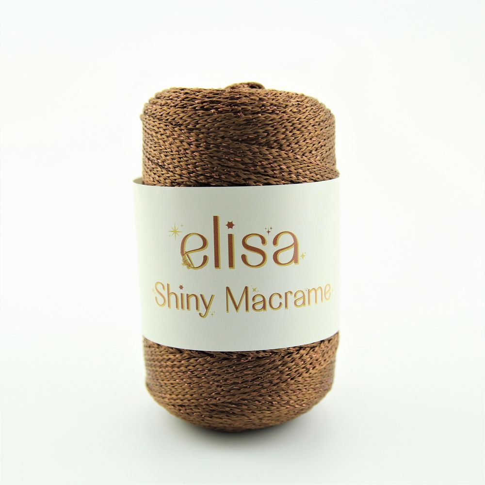 ELİSA - POLYESTER  SİMLİ MAKROME İPİ 3MM  KAHVERENGİ