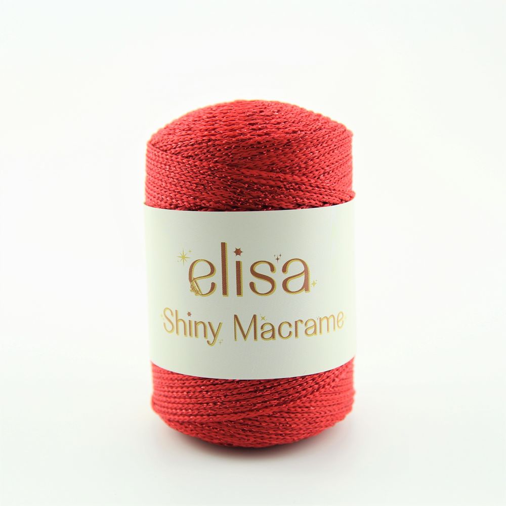 ELİSA - POLYESTER  SİMLİ MAKROME İPİ 3MM  KIRMIZI