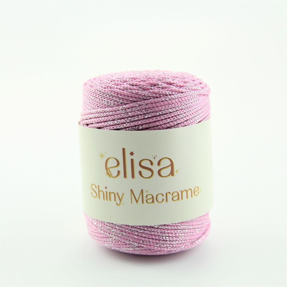 ELİSA - POLYESTER  SİMLİ MAKROME İPİ 3MM  PEMBE