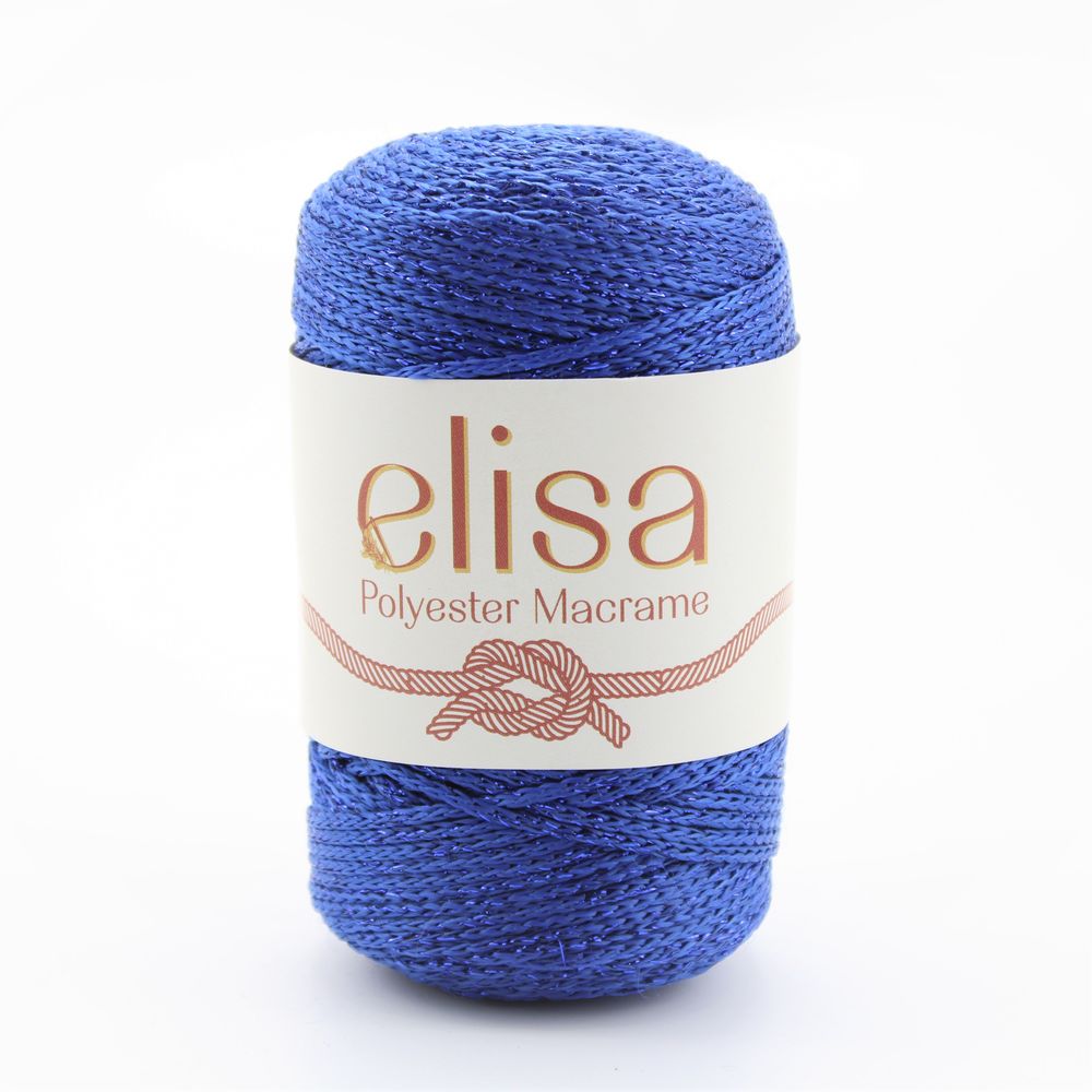 ELİSA - POLYESTER  SİMLİ MAKROME İPİ 3MM  SAKS MAVİ