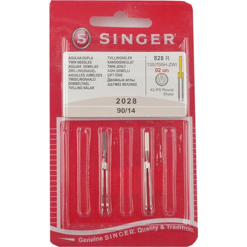 SİNGER ÇİFT İĞNE 2028 90/14  2'Lİ BLİSTER 2MM